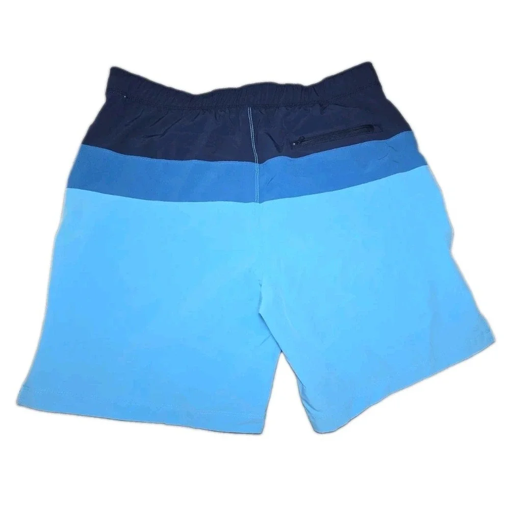 Speedo Swim Trunks Mens L Large Blue Board Shorts Swimwear Mesh Liner Pockets